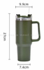 40 oz Tumbler with Handle and Straw Lid